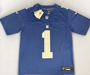 Camiseta deportiva 2XL Malik Nabers #1 Vapor FUSE azul calidad élite New York Giants - Imagen 1 de 9