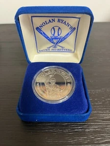 RARE Vintage Nolan Ryan MLB HOF 7 Career No Hitters Coin - Liberia 1993 - Picture 1 of 2