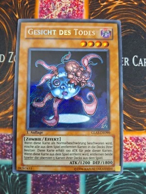 Yu-Gi-Oh! Necroface Gesicht Des Todes GLAS-DE090 Secret Rare 1st Edition NM/LP - Image 1 of 4