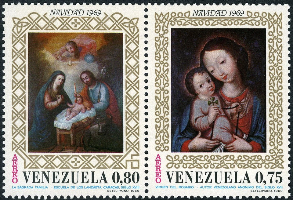 Venezuela 1969 Navidad Virgen y Niño MNH (SC# C1021a) Foto 1 de 1