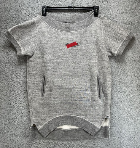 Dsquared2 Donna Jersey Logo Abito Grigio Maglione Medio B3