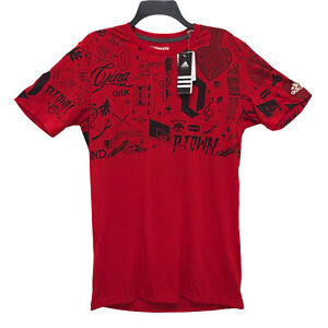 adidas Ultimate Red Dame Icon Tee Oakland Bay Area tatouage basket-ball grand M