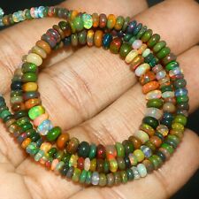 Ethiopian opal Beads Rainbow opal galaxy Fire opal Beaded Necklace Jewelry Np-93