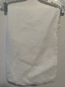 West Elm Linen Set Of Two White Euro Pillow Covers Sz 26x26 - Picture 1 of 5