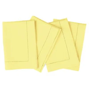 Solino Home Cotton Linen Hemstitch Dinner Napkins Cloth 20 x 20" for Summer - Picture 1 of 3