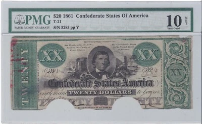 Confederate T21 Twenty Dollar Note - Image 1 of 3