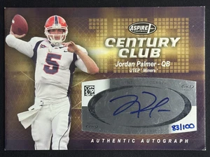 Jordan Palmer 2007 Sage Aspire Century Club novato radiocontrol automático #/100 #A-C9 | UTEP - Imagen 1 de 2