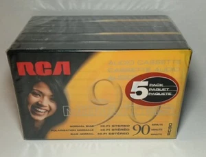 RCA RC90 Normal Bias 90min Cassette - 5 Pack New Sealed - Picture 1 of 2