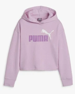 Puma Kids Girls Essentials Two-Color Logo Hoodie Casual Outerwear Purple -Size L - Picture 1 of 1
