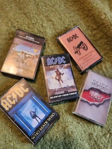AC/DC Lot of 4 Vintage Cassette Tapes / Metal Rock / Who Made Who/ Dirty Deeds - Picture 1 of 4