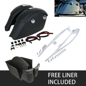 Saddlebag Electronic Latch Protector Rails Fit For Indian Springfield 2016-2025 - Picture 1 of 13