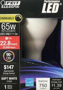 FEIT Electric LED Flood Light Bulb, BR30 750 Lumens 11.5 Watts - Picture 1 of 3