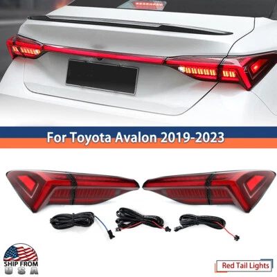 Par de luces traseras LED para Toyota Avalon 2019-2013 conjunto de luces traseras lentes rojas Foto 1 de 4