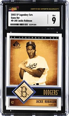 2002 Upper Deck SP Legendary Cuts Jackie Robinson Game Used Bat CSG 9 - Image 1 of 2