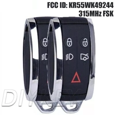 2 Smart Keyless Remote Key Fob for Jaguar XF XFR XK XKR KR55WK49244 315MHz FSK  Foto 1 de 3