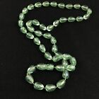 Genuine Vintage Green Beads Necklace 17"