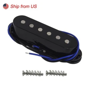 Guitarra FLEOR Alnico 5 pastilla de bobina única pastilla media negra para guitarra estilo ST - Imagen 1 de 6