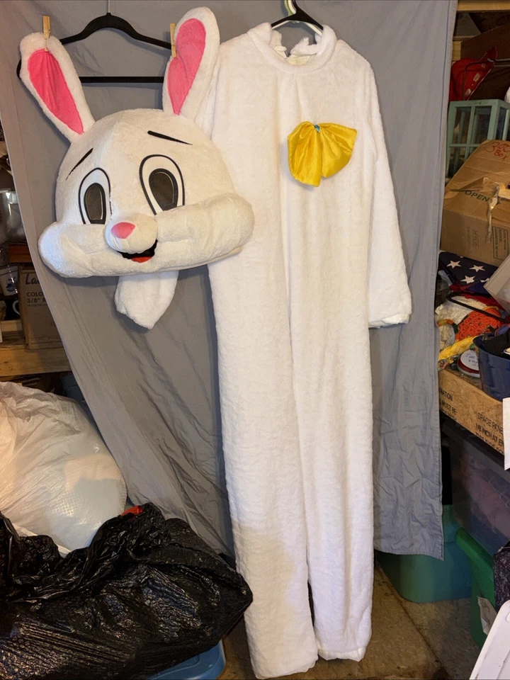 Easter Bunny Costume Deluxe Plush Adult Unisex Fun For Easter - Image 1 of 4
