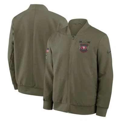 Chaqueta de bombardero para hombre Nike San Francisco 49ers 2025 NFL Sideline Salute to Service Foto 1 de 4