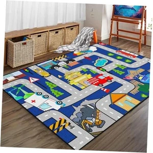 Kids Carpet Playmat Rug - Kids Car Rug Play Mat, City Life Map Car Mat for - Picture 1 of 7