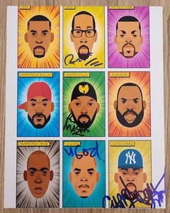 Wu-Tang Clan Signed 8x10 Photo RZA U-God (4 Autographs) Hip Hop LEGENDS RAD - Picture 1 of 1