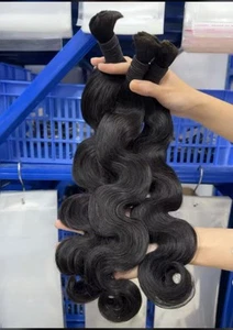 Human Braiding Hair for Boho Braids Deep Wave Bulk No Weft 100% Virgin Curly 20" - Picture 1 of 1