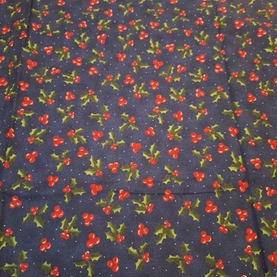 Holly Jolly Snowmen Winter Blue Holly Kathy Schmitz for Moda Cotton Fabric 1 yd - Image 1 of 2