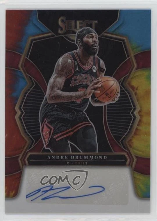2022-23 Panini Select Signatures Tie-Dye Prizm /25 Andre Drummond #S-ADM Auto - Image 1 of 2