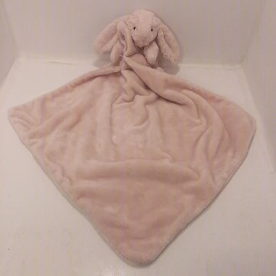 JellyCat Bashful Bunny Lovey Soother Blanket Pink Plush Baby Comforter - Image 1 of 4