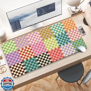 Checkered Mouse Pad Gaming, Large Mouse Pad for Desk, Checkered Desk Mat, Ext - Picture 1 of 5