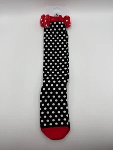 Disney Parks Minnie Mouse gepunktete Schleife Socken Damen 5-10 * Neu mit Etikett - Bild 1 von 7