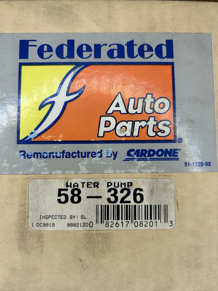 Nueva bomba de agua Reman Cardone 58-326 GM 2,8 L 3,1 L V-6 Chevy S-10 GMC Sonoma S-15 Foto 1 de 4