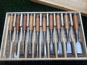 Sukemaru Oire Nomi Japanischer Stechbeitel 10 Stück HSS unbenutzt lange Lagerung Profi Qualität - Bild 1 von 15