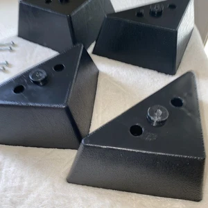 Dreieck Ecke braun Kunststoff 3" Beine - Sofa Loveseat Stuhl 4 Beine mit Schrauben - Bild 1 von 10