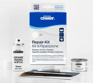 Cramer Ceramic Enamel Acrylic Bath Basin Tray Scratch & Chip Repair Kit White - Picture 1 of 8
