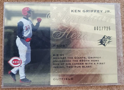 2008 SPx American Hero #KG74 Ken Griffey Jr SP First Issue 001/725 - Image 1 of 2
