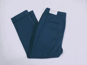 Ann Taylor The High Waist Ankle Trouser Pants Blue Curvy Fit Size 12 NWT - Picture 1 of 12