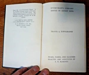 Peaks Passes & Glaciers E H Blakeney 1926 Mountaineering Dent & Son - Picture 1 of 4