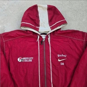 VTG 90s Grove City College Mens Size XXL Red Embroidered Nike Jacket - Picture 1 of 6