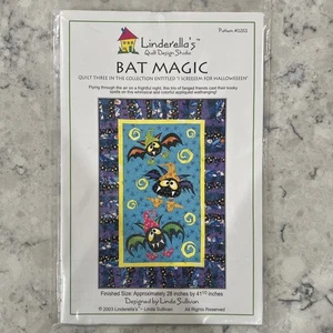 Aschenputtels Quiltmuster - Fledermaus Magie - 28" x 41" Linda Sullivan Halloween Vintage - Bild 1 von 3
