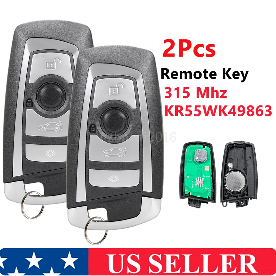 2 Remote Key Fob for BMW 3 5 Series 528i 535i 550i 2011 2012 2013 2014 2015 CAS4 - Image 1 of 4
