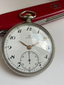 RARO RELOJ BOLSILLO ANTIGUO VINTAGE OMEGA ОМЕГА 15 JOYAS CAL. 38,5 L.T1 SUIZO - Imagen 1 de 9