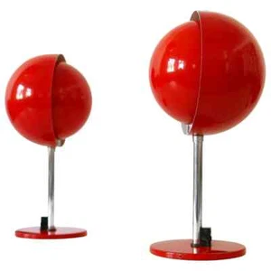 Pair of Mid-Century Modern Moon Table Lamps Vintage Disign Handmade by H D - Picture 1 of 21