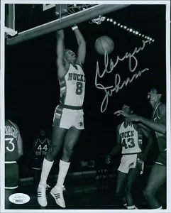 Marques Johnson Milwaukee Bucks Signed 8x10 Glossy Photo JSA Authenticated - Picture 1 of 2