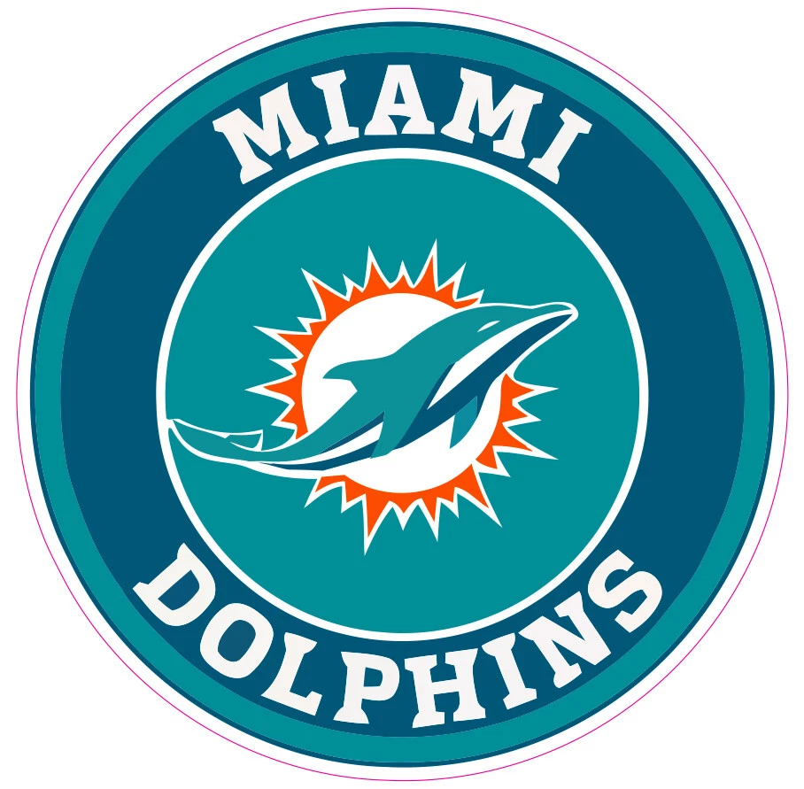 Miami Dolphins Football Vinyl Decal Sticker Car Truck Bumper Tumbler Mug