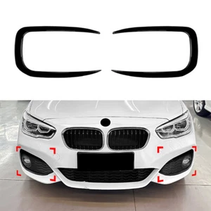 2X Stoßstange Front Spoiler Ecken Flaps glänzend schwarz für BMW 1er F20 M-Sport - Bild 1 von 6