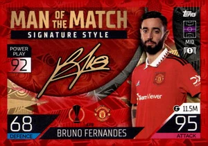 2022-23 Topps Match Attax UEFA #429 Bruno Fernandes Red MOTM SIG STYLE - Picture 1 of 2