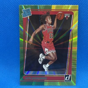 Ayo Dosunmu Green Yellow Laser Rated Rookie Panini Donruss #221 Chicago Bulls - Bild 1 von 2