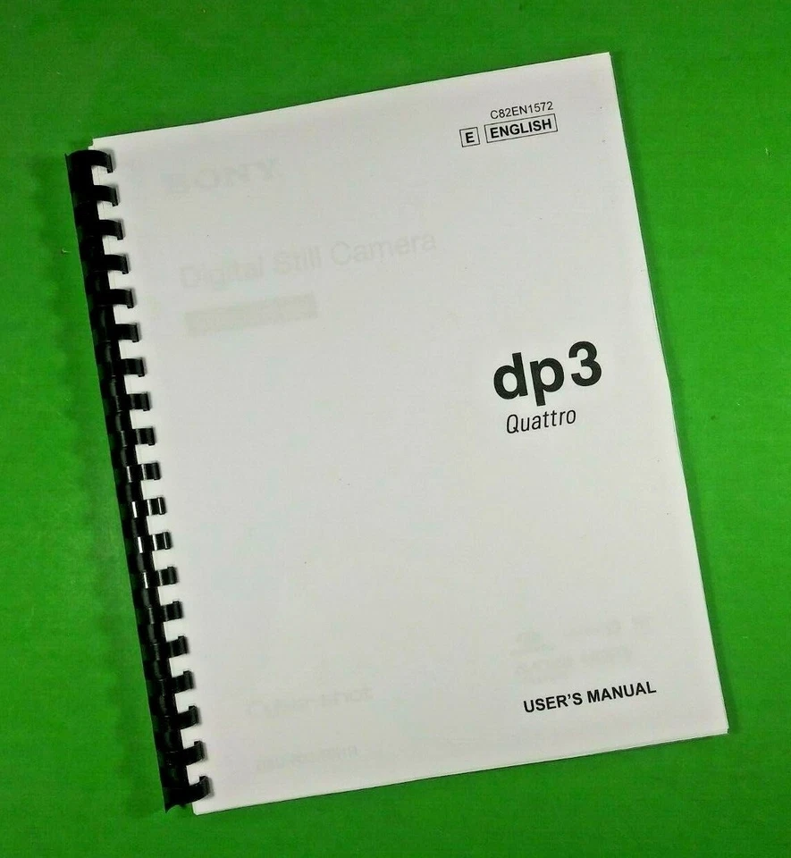 Manual del propietario para cámara Sigma dp3 Quattro 142 páginas ¡con cubiertas transparentes! Foto 1 de 1