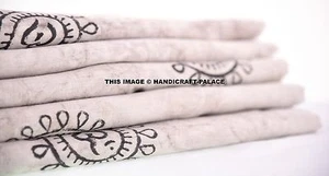 2.5 Yard Om Mandala Print Indian Natural Light Weight Cotton Fabric Dressing - Picture 1 of 3